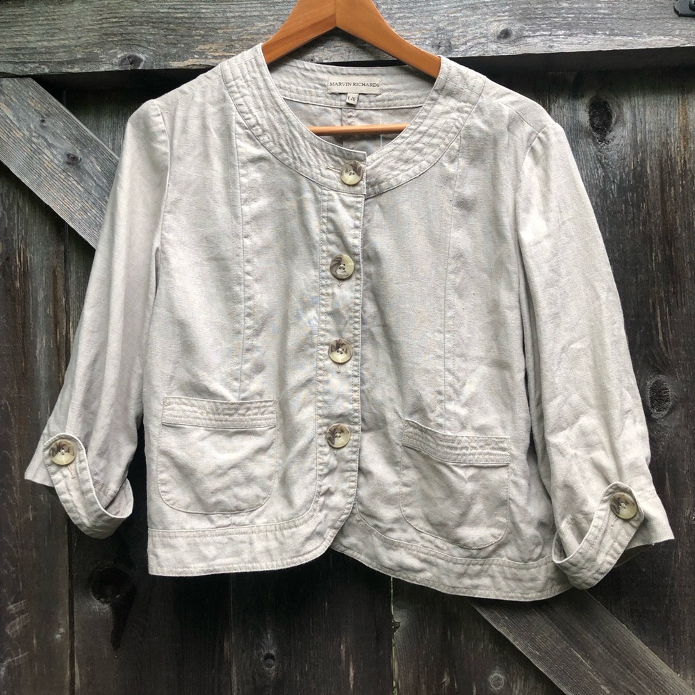 Women’s Linen Jacket Size Large ✨